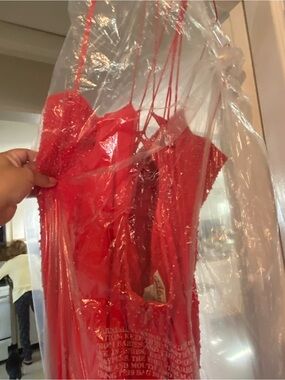 A Classy Chic Boutique Scarlet Red Backless Spaghetti-Strap Dress